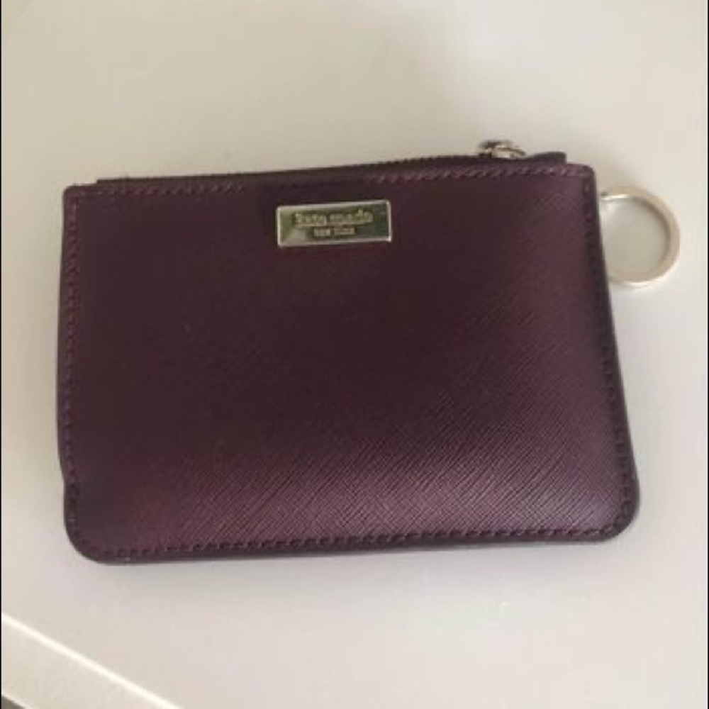 Kate Spade Maroon keychain wallet